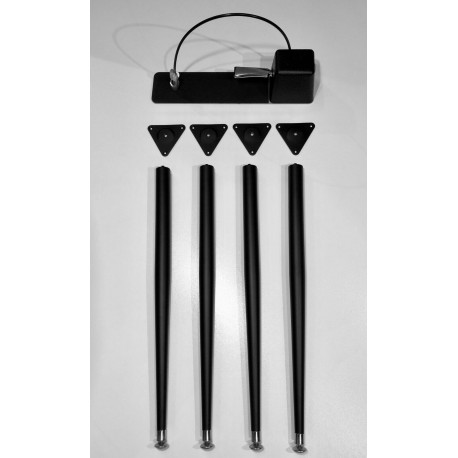 Wurlitzer 200 series Black legs plates and sustain pedal set