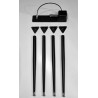 Wurlitzer 200 series Black legs plates and sustain pedal set