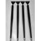 BLACK Wurlitzer 200a Legs & Plates - set of four