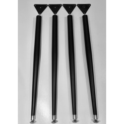 BLACK Wurlitzer 200a Legs & Plates - set of four