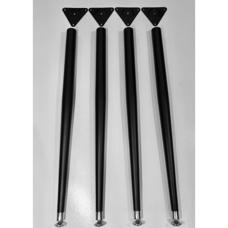 BLACK Wurlitzer 200a Legs & Plates - set of four